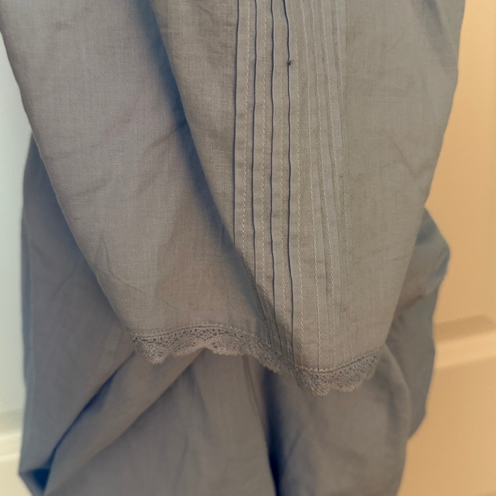 St Roche Light Blue Ruffled Blouse - Picture 5 of 5